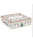 Juego de 4 tazas y platillos de porcelana Christmas Folk multicolores, 100 ml