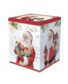 Service à thé en porcelaine fine de haute qualité Santa Is Coming multicolore - 12 x 8,5 x 11 cm