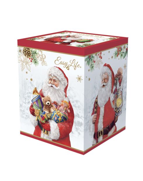 Service à thé en porcelaine fine de haute qualité Santa Is Coming multicolore - 12 x 8,5 x 11 cm
