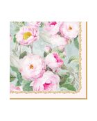 Set mit 20 mehrfarbigen Papierservietten „Roses in Bloom“, 33 x 33 cm
