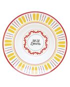 Plato para pasta de porcelana Pasta & Pizza Lovers multicolor, 30 x 30 x 6,5 cm