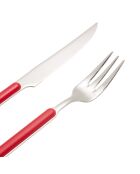 Steakbesteck Sylt aus rotem Edelstahl - 12-teilig