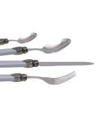 Ensemble de couverts en acier inoxydable Classic grise - 24 pièces