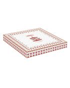 Meerkleurige Christmas Wonderland porseleinen taartschaal met 2 niveaus - 27 x 27 x 4 cm