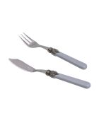 Set di posate da pesce in acciaio inossidabile grigio classico - 12 pezzi