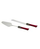 Syrah Bordeaux Dessertservice aus Edelstahl, 25 x 5 x 4 cm, 2er-Set