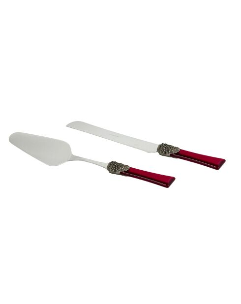 Set de 2 postres Syrah Bordeaux de acero inoxidable, 25 x 5 x 4 cm