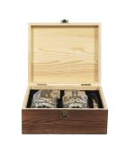 Scatola da whisky Gentleman marrone da 10 pezzi - 21,2 x 8,9 x 17,8 cm