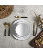 Service vaisselle porcelaine 12pièces erina blanc - 27 x 3.5 x 27 cm