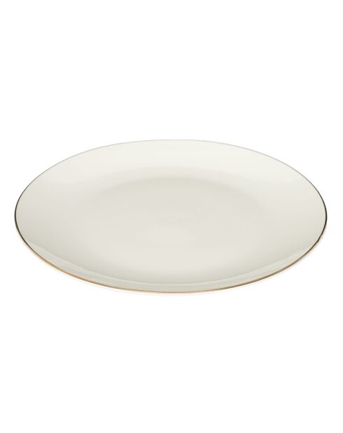 Service vaisselle porcelaine 12pièces erina blanc - 27 x 3.5 x 27 cm