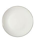 Service vaisselle porcelaine 12pièces erina blanc - 27 x 3.5 x 27 cm