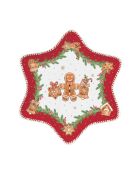 Plato para servir de porcelana multicolor Fancy Gingerbread, 22,5 x 22,5 x 1 cm