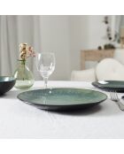 Lot de 6 assiettes Elia vertes/noires - D. 27 cm