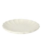 Lot de 6 assiettes Calista écrues - D. 20 cm