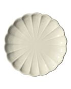 Lot de 6 assiettes Calista écrues - D. 20 cm