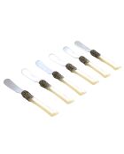 Syrah Ivory Butterstreuer aus Edelstahl, 16,5 x 4,5 x 5 cm, 6er-Set