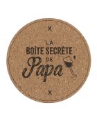 Coffret à vin 4 pièces papa liège beige - 14.7 x 4 x 14.7 cm
