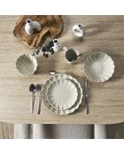 Set de 6 platos de sopa Calista en color crudo - D. 20 cm