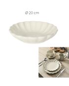 Set de 6 platos de sopa Calista en color crudo - D. 20 cm