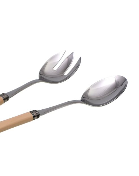 Set de 2 utensilios para ensaladas Giulietta 1.5 de acero inoxidable beige, 25 x 5 x 4 cm
