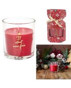 Vela aromática roja Cracker Noël tradi, 9,5 x 16,5 x 8,2 cm