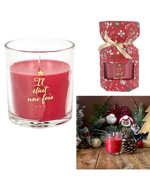 Vela aromática roja Cracker Noël tradi, 9,5 x 16,5 x 8,2 cm