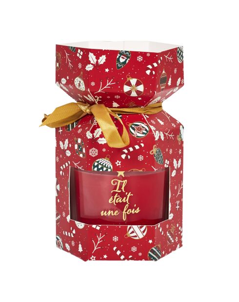 Vela aromática roja Cracker Noël tradi, 9,5 x 16,5 x 8,2 cm
