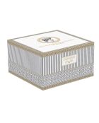 Set de 2 tazas y platillos de té de porcelana paladio blanca, 80 ml