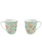 Lot de 2 tasses en porcelaine Zen Garden Green multicolores - 300 ml