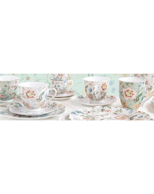 Lot de 2 tasses en porcelaine Zen Garden Green multicolores - 300 ml