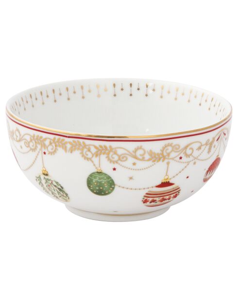 Set de 6 cuencos de porcelana multicolor para Nochebuena, 12 x 12 x 5,5 cm