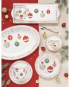 Set mit 6 bunten Porzellanschalen für Heiligabend, 12 x 12 x 5,5 cm
