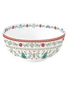 Juego de 2 cuencos de porcelana Christmas Folk multicolores, 23 x 23 x 11 cm
