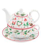 Ready For Christmas Tee-Set aus mehrfarbigem Porzellan für eine Person, 350 ml