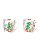 Set mit 2 mehrfarbigen Christmas Gang Porzellantassen — 350 ml