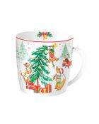 Set mit 2 mehrfarbigen Christmas Gang Porzellantassen — 350 ml