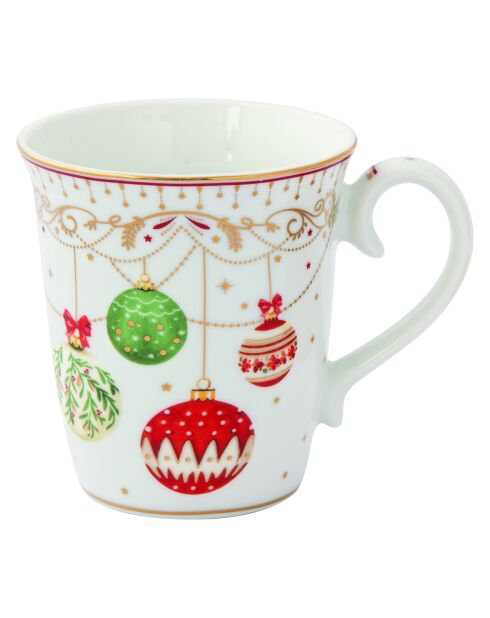 Vaso de porcelana de Nochebuena multicolor - 275 ml