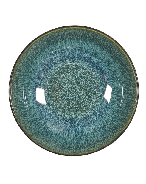 Juego de 6 platos de sopa Elia verdes/negros - D. 18,5 cm