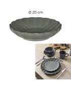 Lot de 6 assiettes creuses Calista grises - D. 20 cm