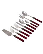 Ensemble de couverts en acier inoxydable Classic bordeaux - 75 pièces