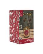 Set de 2 velas aromáticas con forma de carrusel navideño con jengibre multicolor, 6 x 7,5 x 6 cm