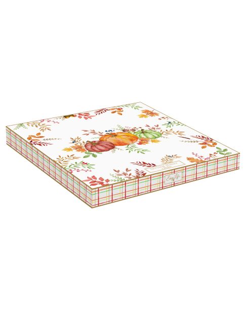 Juego de 6 platos llanos de porcelana multicolor con forma de calabaza Harvest, 27 x 27 x 2 cm