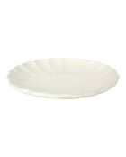 Lot de 6 assiettes Calista écrues - D. 27 cm