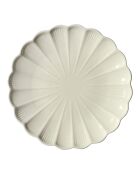 Lot de 6 assiettes Calista écrues - D. 27 cm