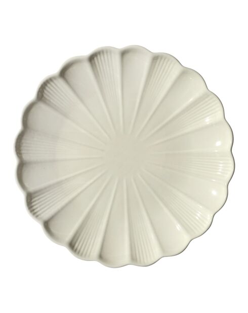 Juego de 6 platos Calista en color crudo - D. 27 cm