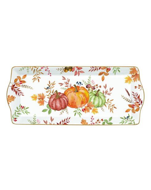 Plato para servir de porcelana Harvest multicolor, 35 x 15 x 2,5 cm