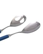 Lot de 2 services à salade en acier inoxydable Easy bleu - 25 x 5 x 4 cm