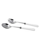 Juego de 2 porciones de ensalada Giulietta 1.5 White de acero inoxidable, 25 x 5 x 4 cm