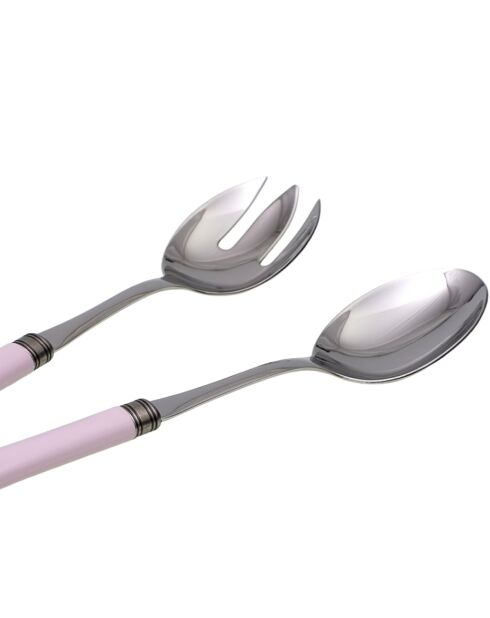 Juego de 2 porciones de ensalada Giulietta 1.5 White de acero inoxidable, 25 x 5 x 4 cm