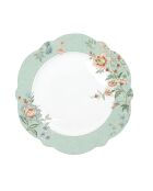 Lot de 6 assiettes plates en porcelaine Zen Garden Green multicolores - 26 x 26 x 1,5 cm
